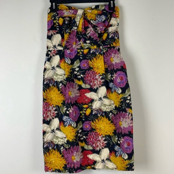 Anthropologie Moulinette Soeurs Strapless Floral Dress - Picture 2 of 10